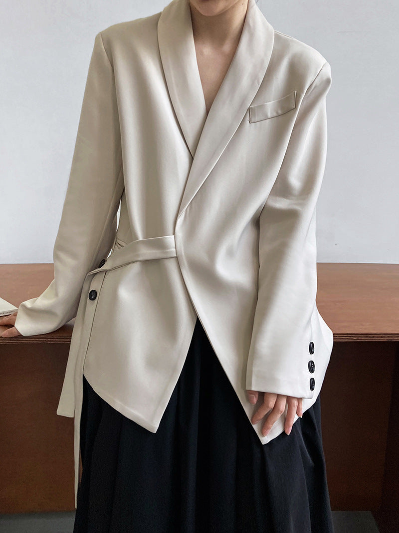 Sleek Side-Tie Blazer