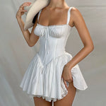 White Sleeveless Mini Dress