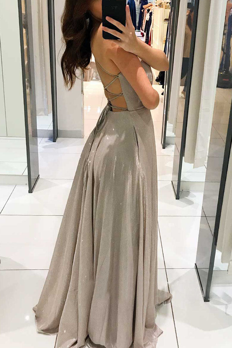 Elegant Spaghetti Strap Backless Dress