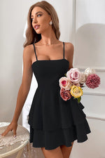 Chic Back Bow Tie Mini Dress