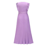 Sweet Ruffle Sleeve Chiffon Midi Dress