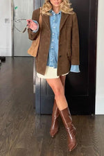 Glam Faux Suede Jacket