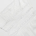 White Square Neckline Lace Mini Dress