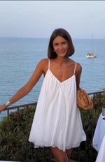 White Backless Slip Mini Dress