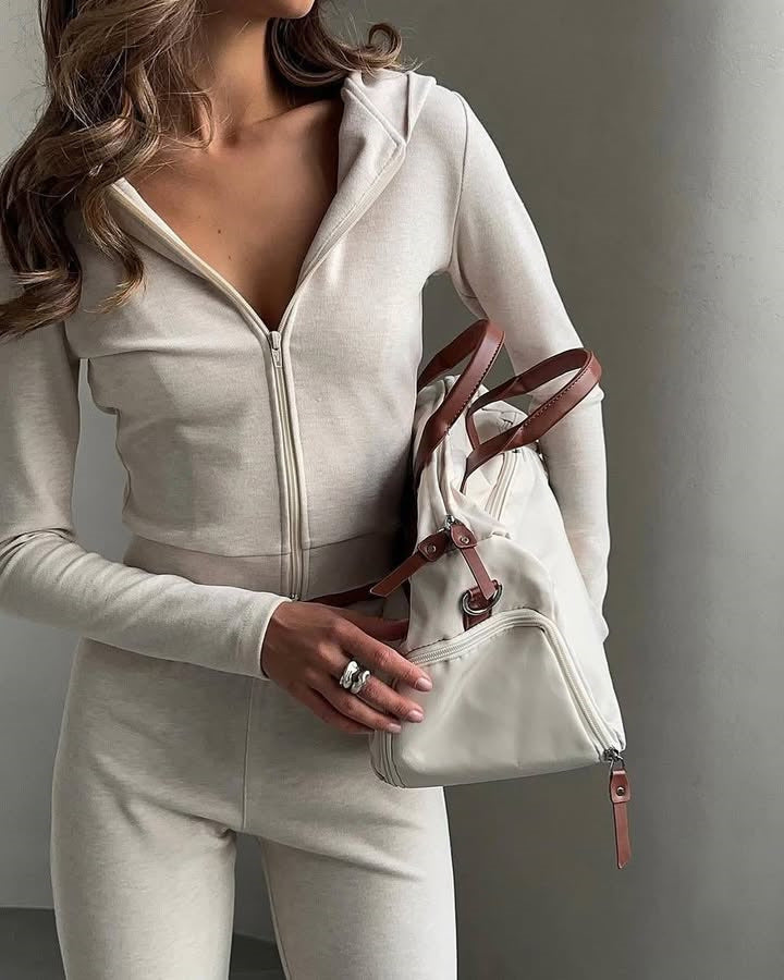 Homebody Club Slim-fit Hooded Two Piece Set