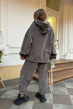 Casual Hooded Sweatshirt and Sweatpants Two Piece Set