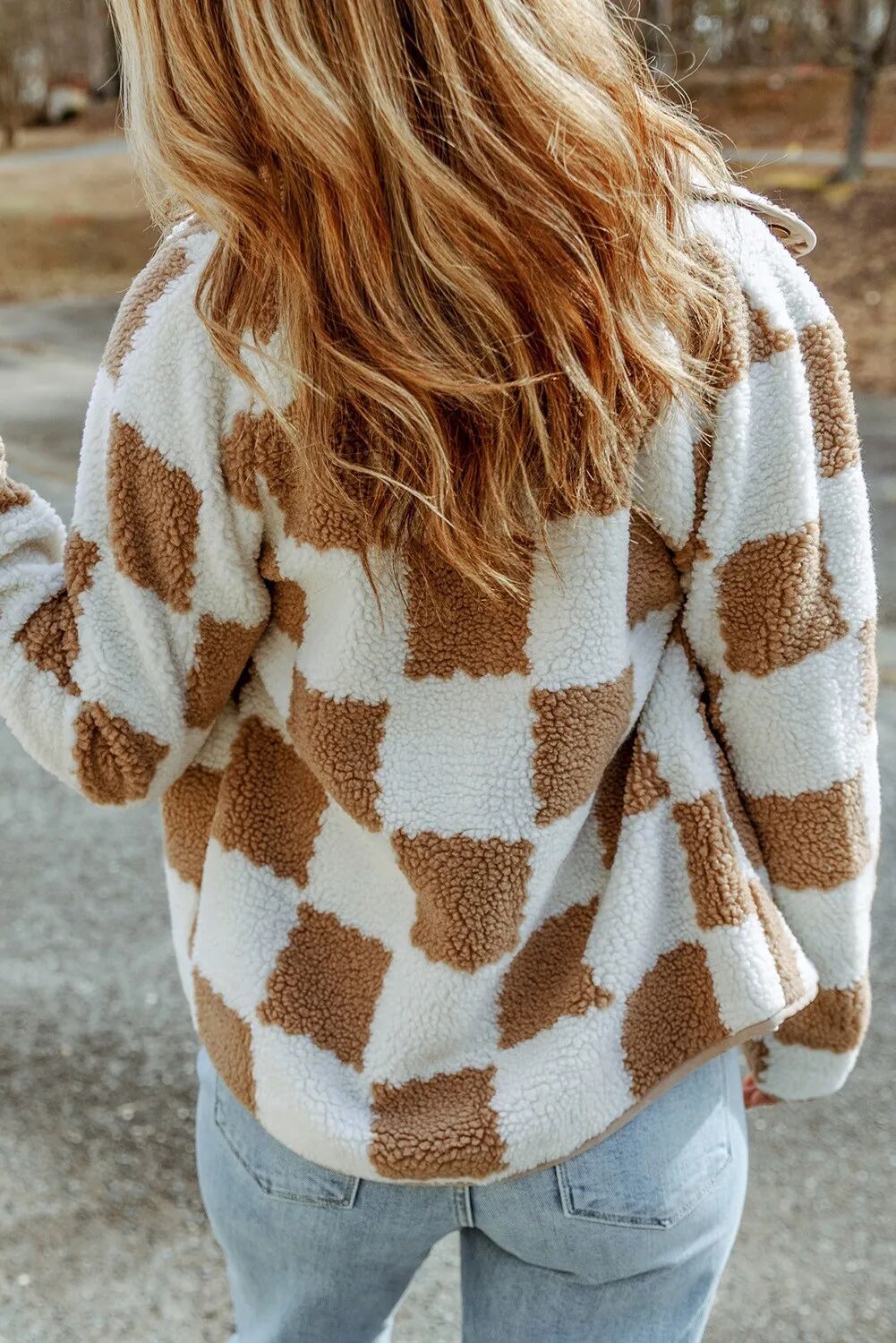 Classic Plaid Fleece Button Down Coat
