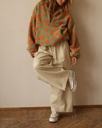 Sweet Floral Faux Sherpa Kangaroo Pocket Sweatshirt