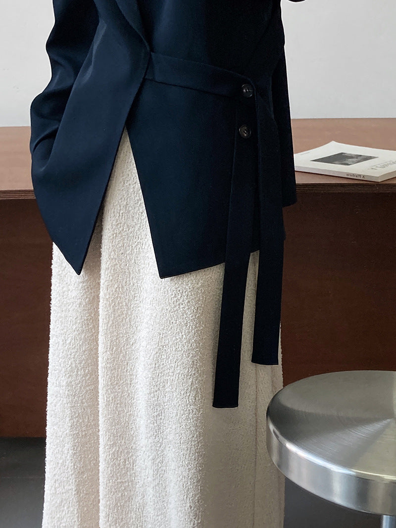 Sleek Side-Tie Blazer
