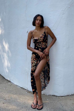 Black Floral Maxi Dress