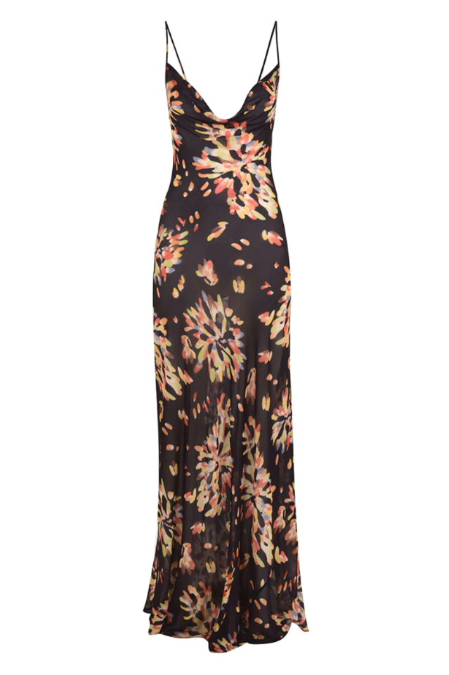 Black Floral Maxi Dress