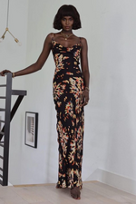 Black Floral Maxi Dress
