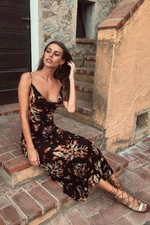 Black Floral Maxi Dress