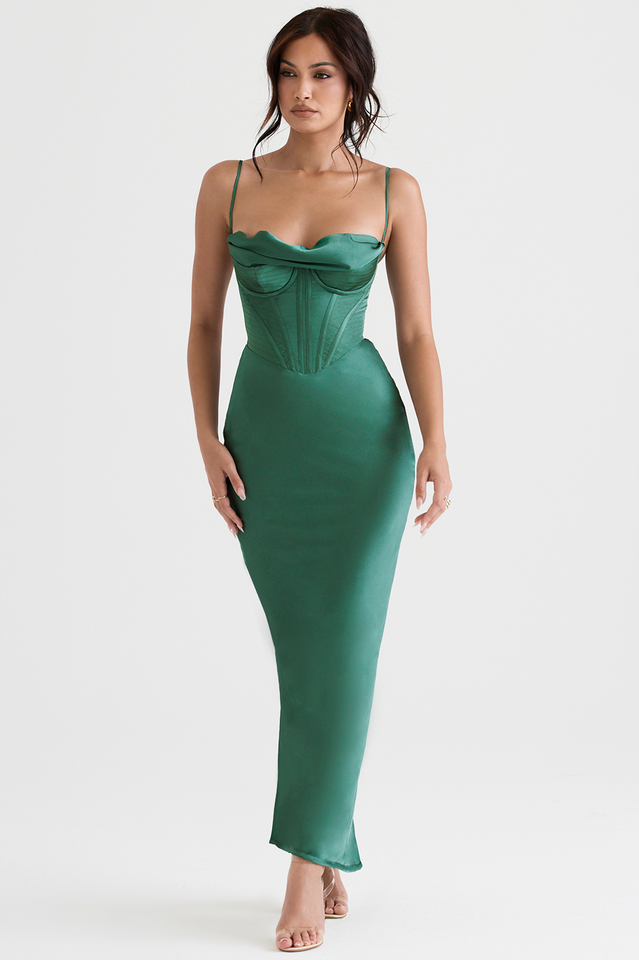Chic Satin Slip Corset Dress