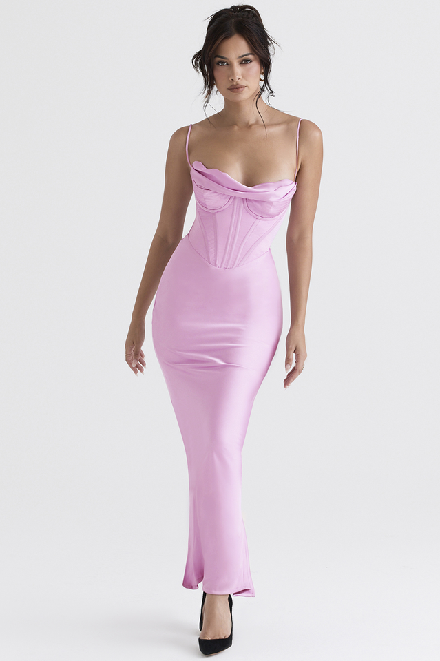 Chic Satin Slip Corset Dress
