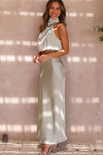 Chic Satin Esther Top + Maxi Skirt Set