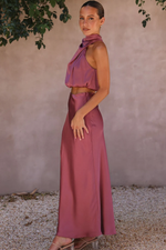 Chic Satin Esther Top + Maxi Skirt Set
