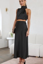 Chic Satin Esther Top + Maxi Skirt Set