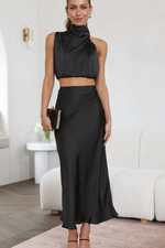 Chic Satin Esther Top + Maxi Skirt Set