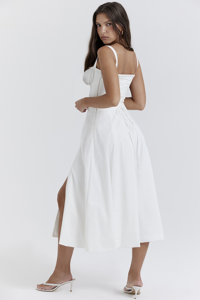 White Bustier Sundress
