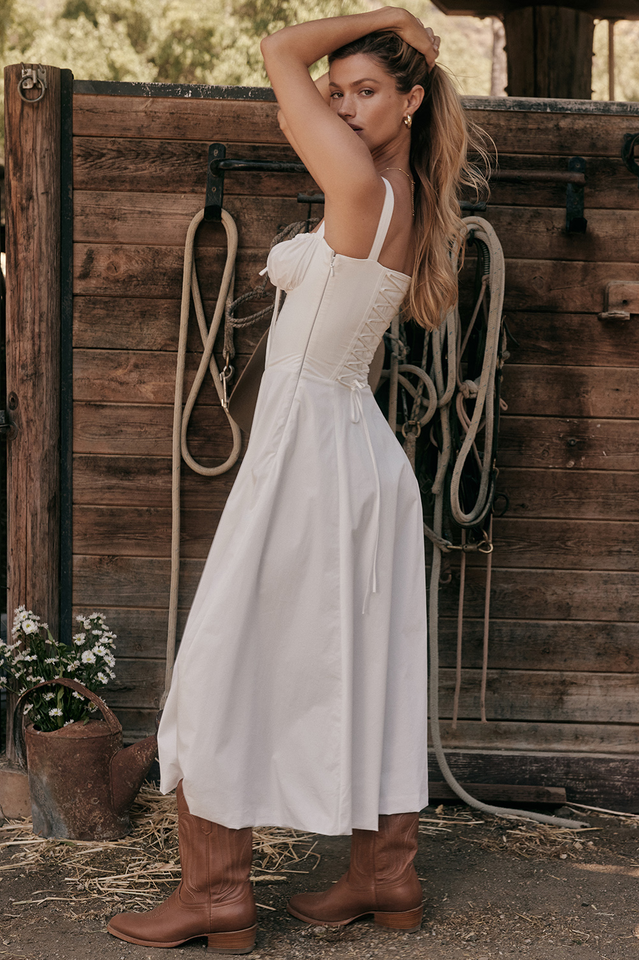 White Bustier Sundress