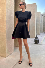 Solid Button Down Midi Dress