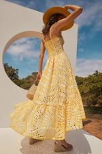 Crochet Lace Slip Maxi Dress