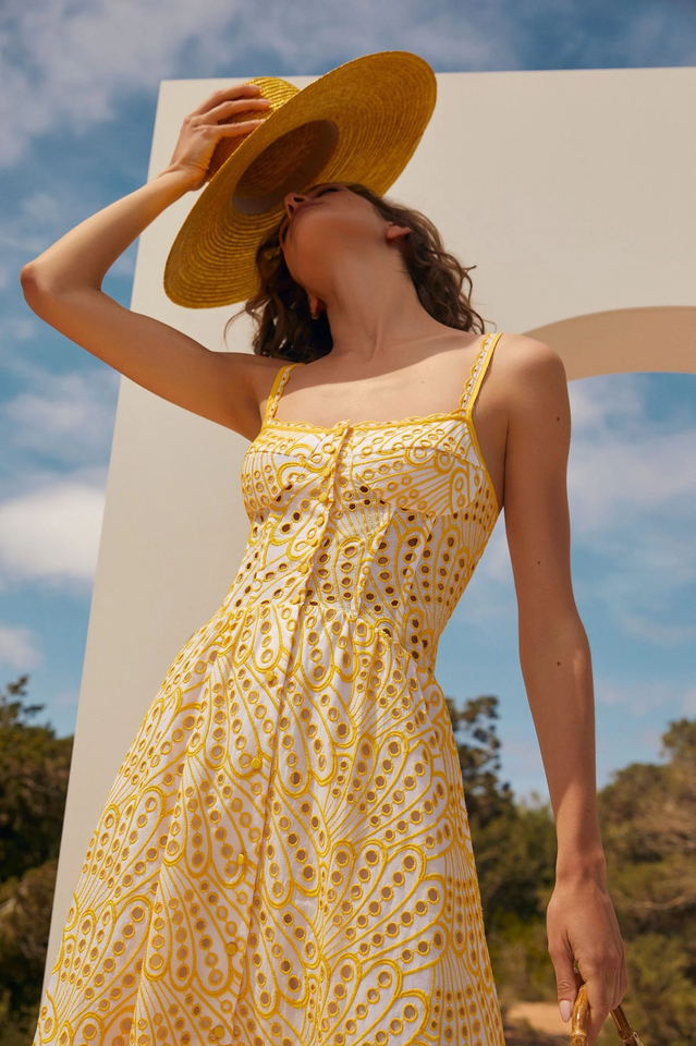 Crochet Lace Slip Maxi Dress