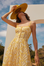 Crochet Lace Slip Maxi Dress