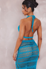 Crochet Knit Bralette and Skirt Set