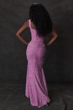Rose Pink Ruched Bodycon Maxi Dress