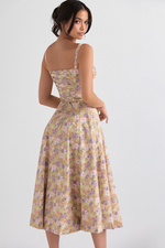 Solid Bustier Slip Midi Sundress