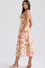 Solid Bustier Slip Midi Sundress