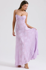 Vintage Floral Textured Slip Maxi Dress