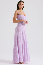 Vintage Floral Textured Slip Maxi Dress