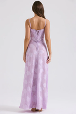 Vintage Floral Textured Slip Maxi Dress