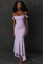 Retro Textured Surface Ruched Maxi Dress