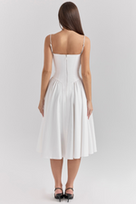 Elegant Pleated Waist Corset Sundress