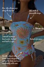 Starburst Print One-Piece Swimsuit