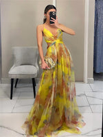 Multicolor Floral Spaghetti Strap Maxi Dress