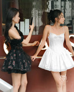 Sweet Shoulder-Tie Slip Mini Dress