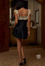 Black Off-Shoulder Lace Mini Dress