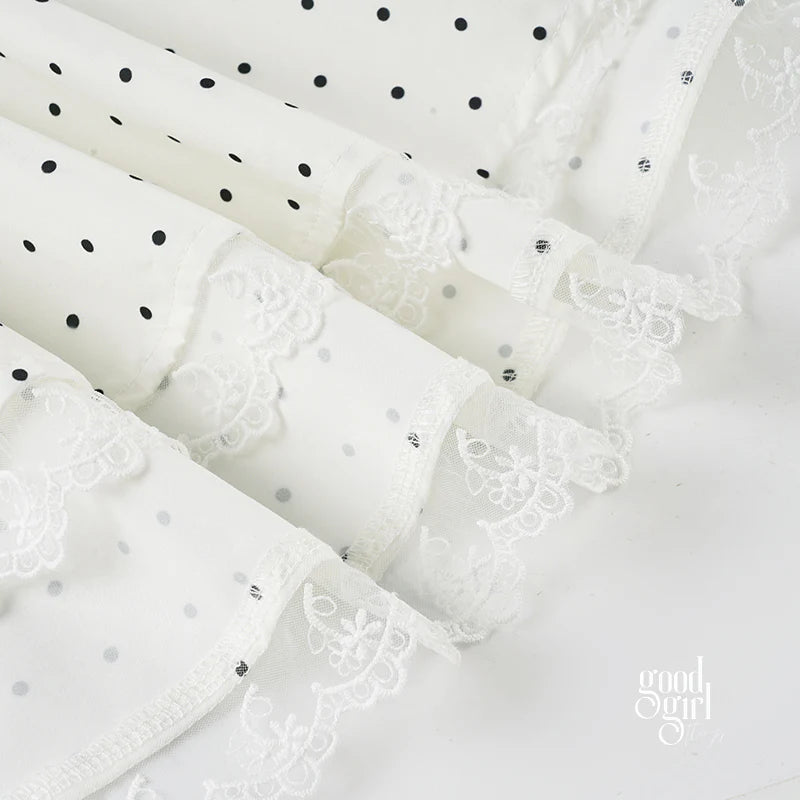 White Polka Dot Mini Dress