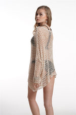 Sheer Crochet Knitted Beach Overall Top