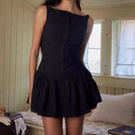 Sweet Eyelet Buttoned Mini Dress