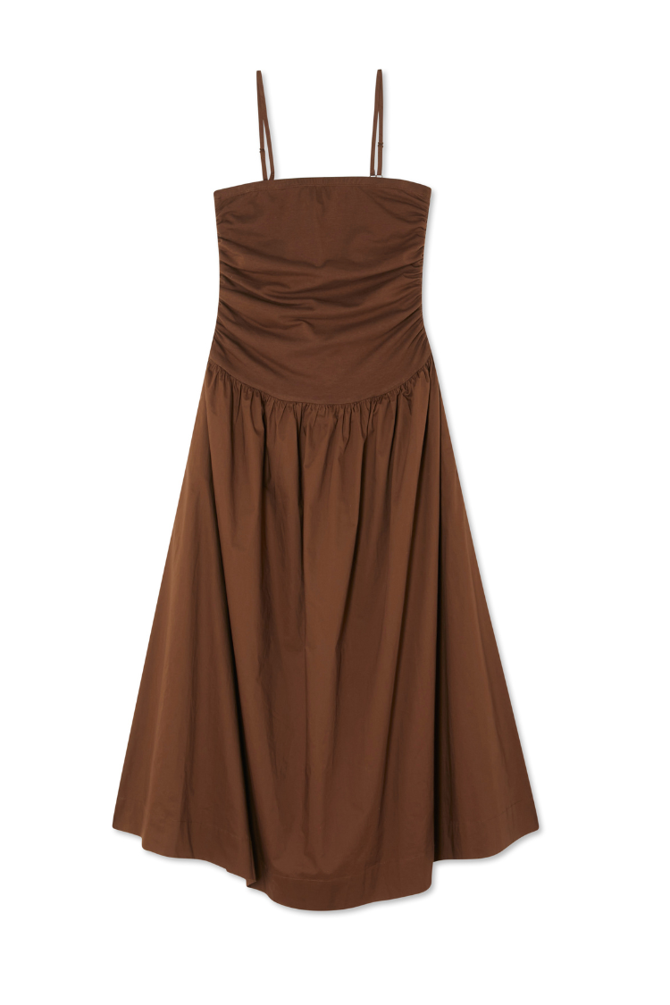 Chocolate Slip Midi Dress