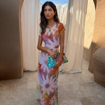 Purple Floral Maxi Dress