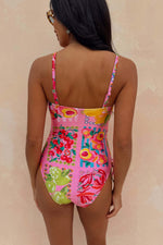 Pink Fruit Stamps One Piece Swimsuit