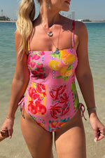 Pink Fruit Stamps One Piece Swimsuit