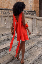 Tomato Red Mini Dress